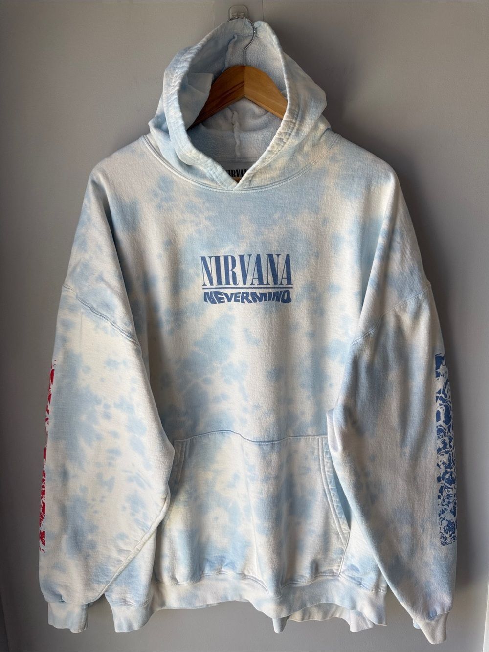 Nirvana Nevermind Tie Dye Oversized Hoodie
